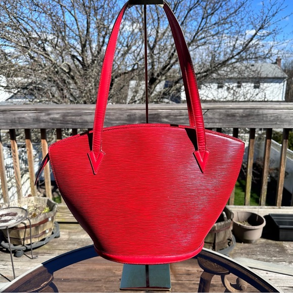 🔥🔥Louis Vuitton Red Epi Leather St.Jacques GM Tote - Picture 5 of 15